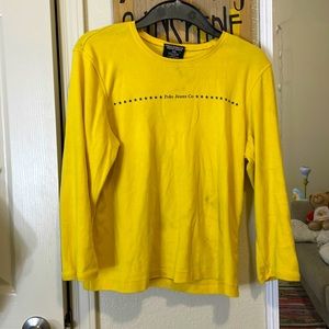 Yellow polo shirt long sleeve